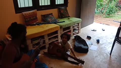 3 Year kid singing his first song