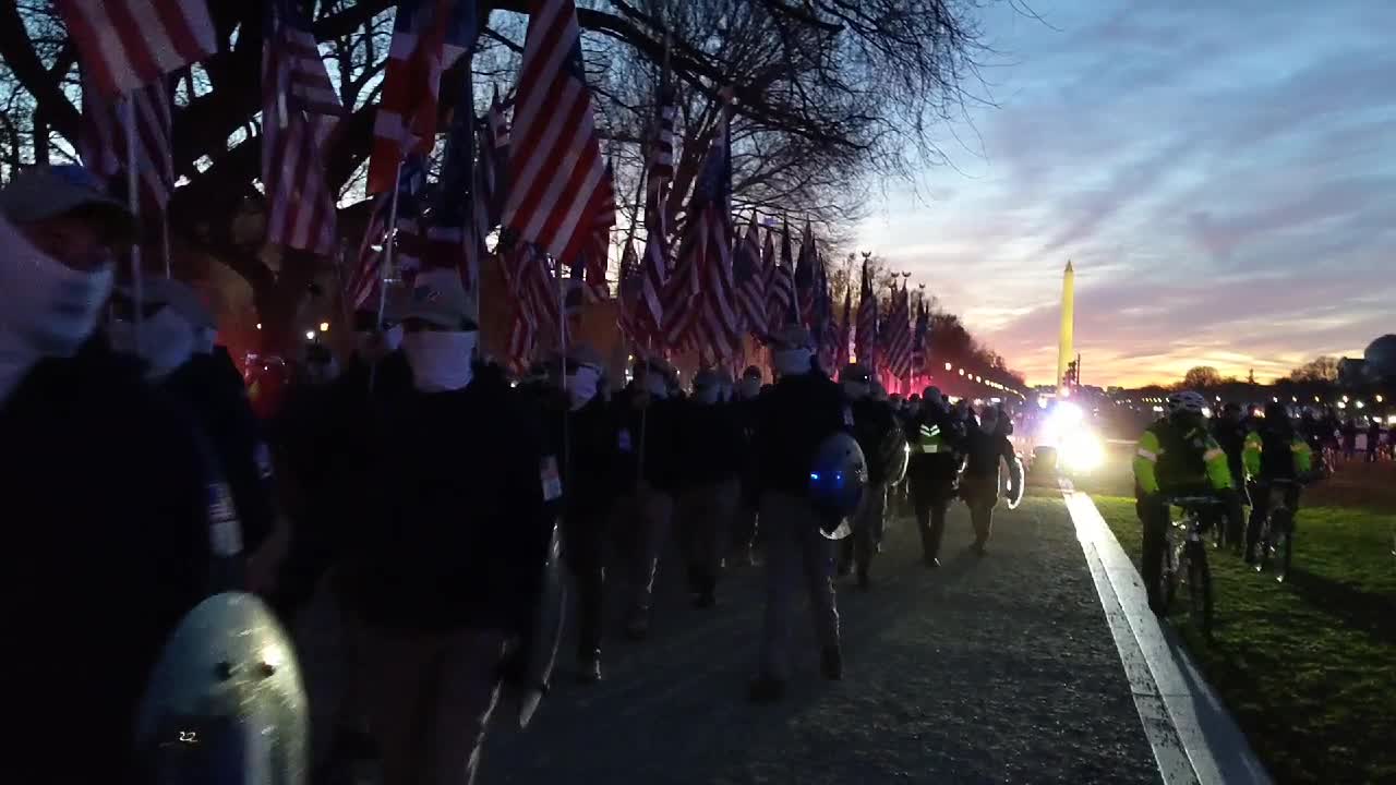 "Patriot Front" is currently marching on the national mall in Washington, DC