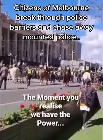 Melbourne They breakthrough Police Lines