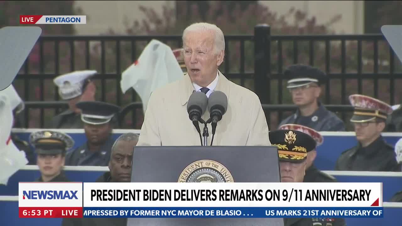 President Biden speaks at the Pentagon on the anniversary of 9/11