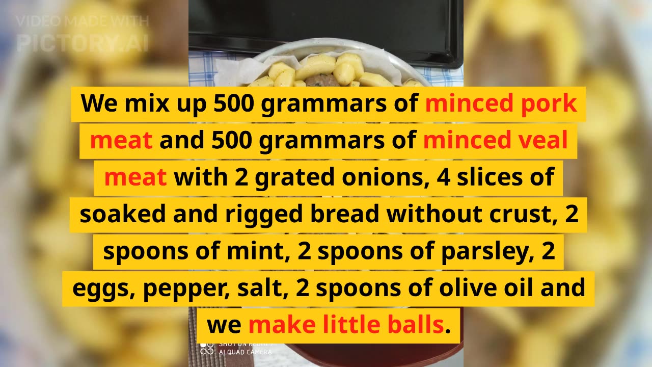 Christy's greek food number 1 - meat balls with potatoes