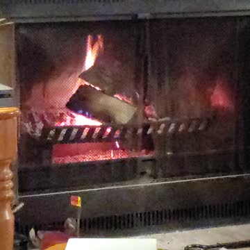 Warm fireplace