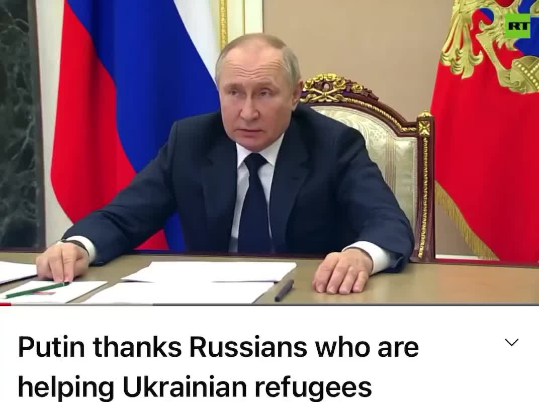 Putin thanks Russians for helping Ukrainian refugies