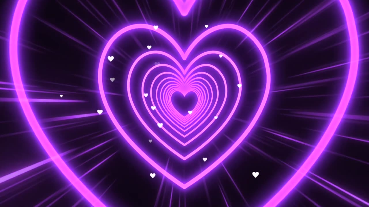 495. Purple Heart Background💜Tunnel Background Video Loop Animated Background VideoLoop 4 Hours