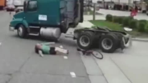 Truck Hits Biker car crash compilation