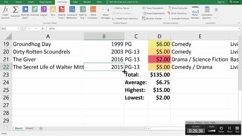 Excel for Intermediates