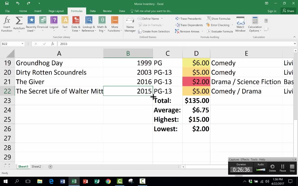 Excel for Intermediates