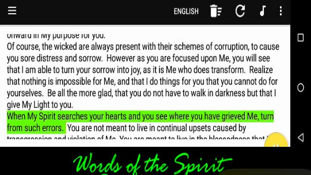 Words of the Spirit. Sept 7 2022