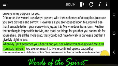 Words of the Spirit. Sept 7 2022