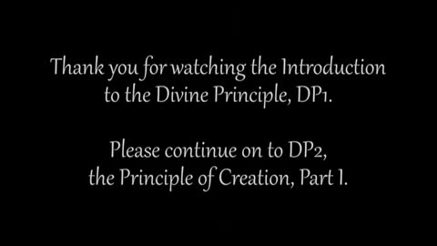 DP1 Introduction to Divine Principle