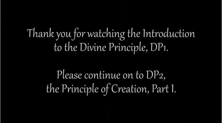 DP1 Introduction to Divine Principle