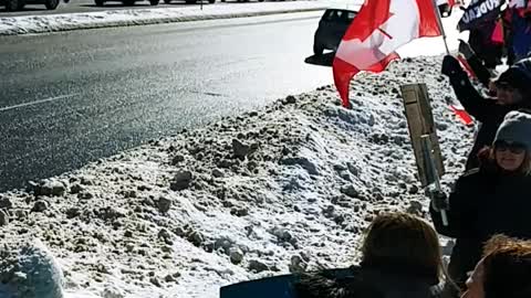 Freedom Protest Feb 4, 2022, cambridge, Ontario, canada