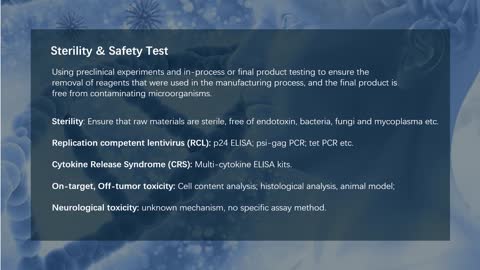 CAR T Cell Products Validation