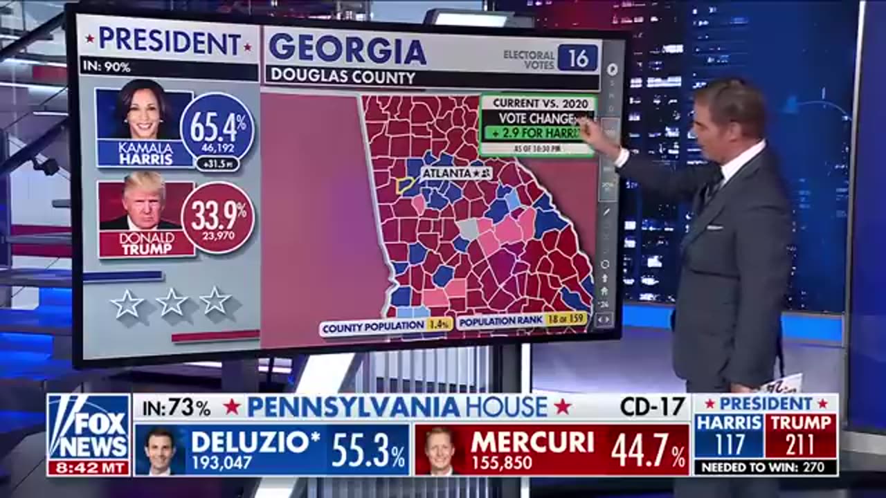 Where do the votes stand in GA, NC_