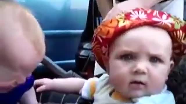 funny babies getting scared