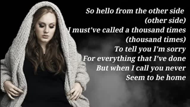 Adele - Hello Lyrics