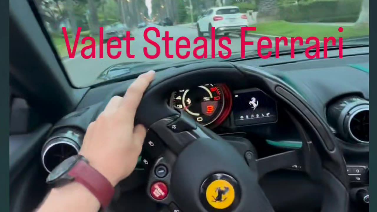 Valets steals ferrari ? 599 gtb pista spider bouquet roses diamond