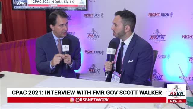 Interview with Scott Walker at CPAC 2021 in Dallas 7/10/21