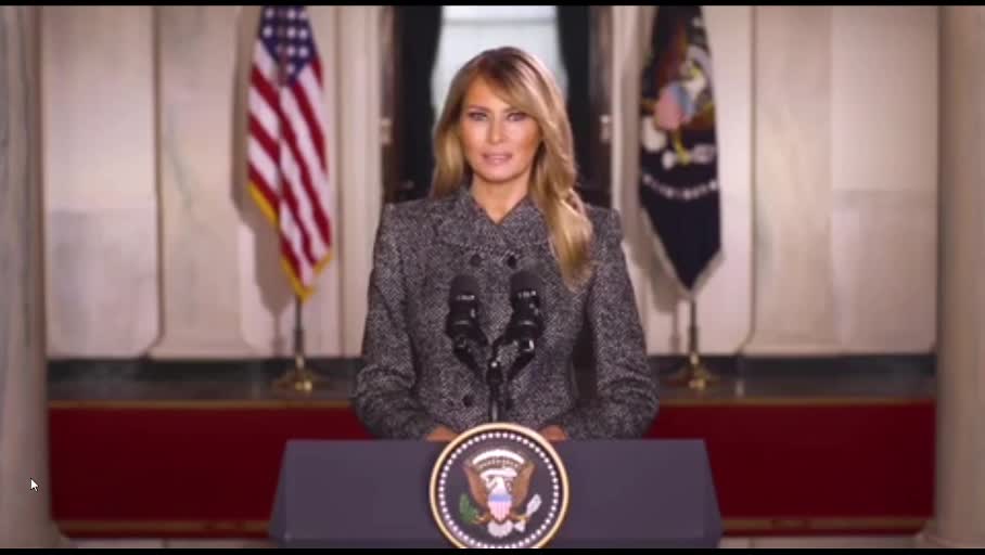 First Lady Melania Trump Farewell Speech - what a graceful beautiful woman