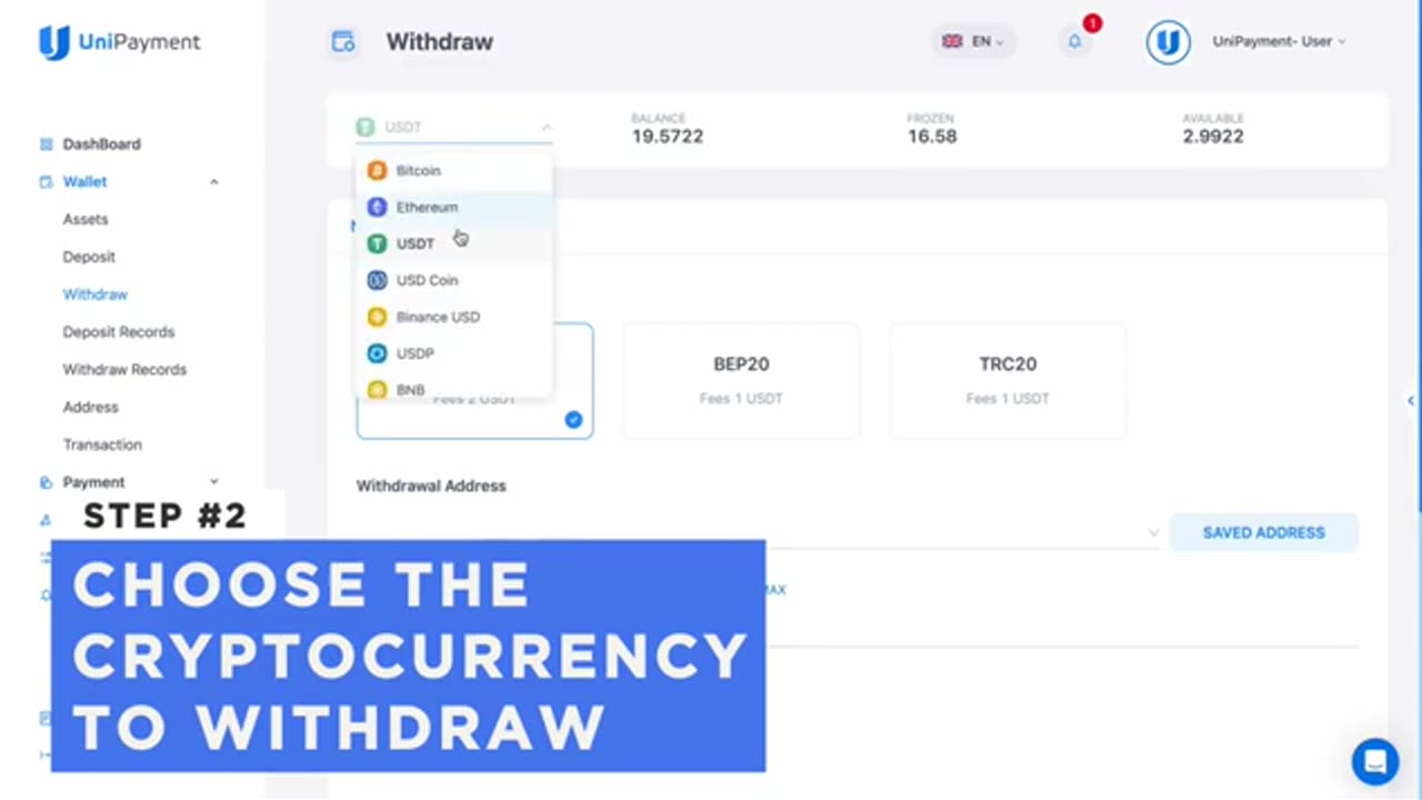 How to withdraw from Unipayment?