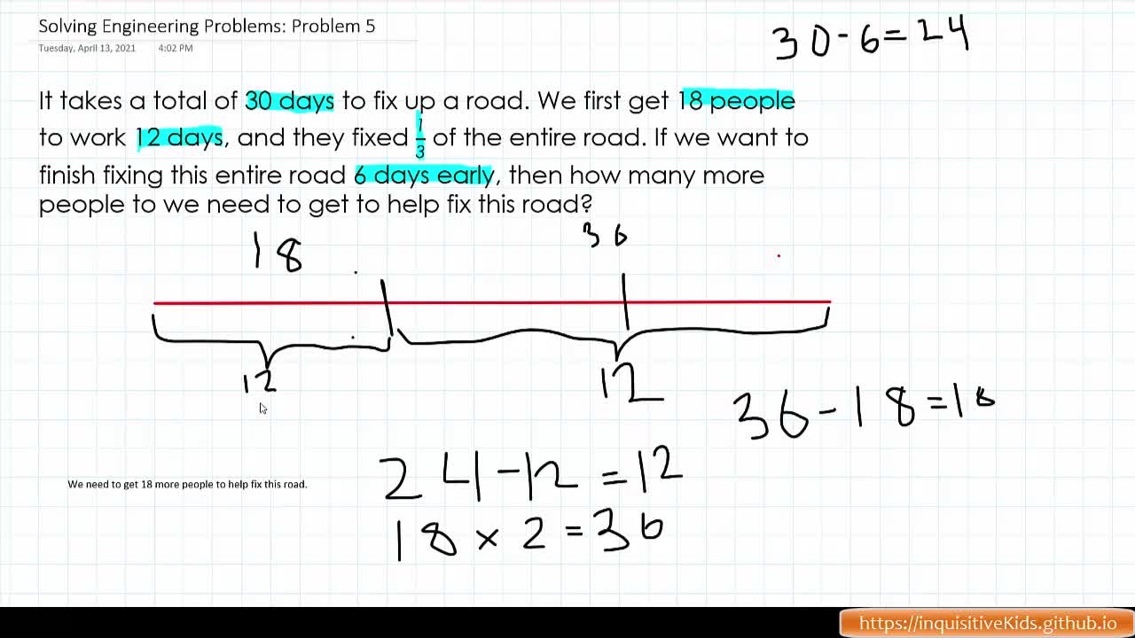 Solving An Engineering Word Problem Walkthrough Problem 4