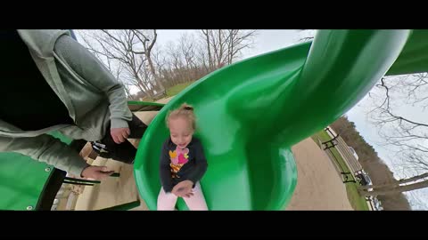 Adina @ Bethpage Park Down The Spiral Slide