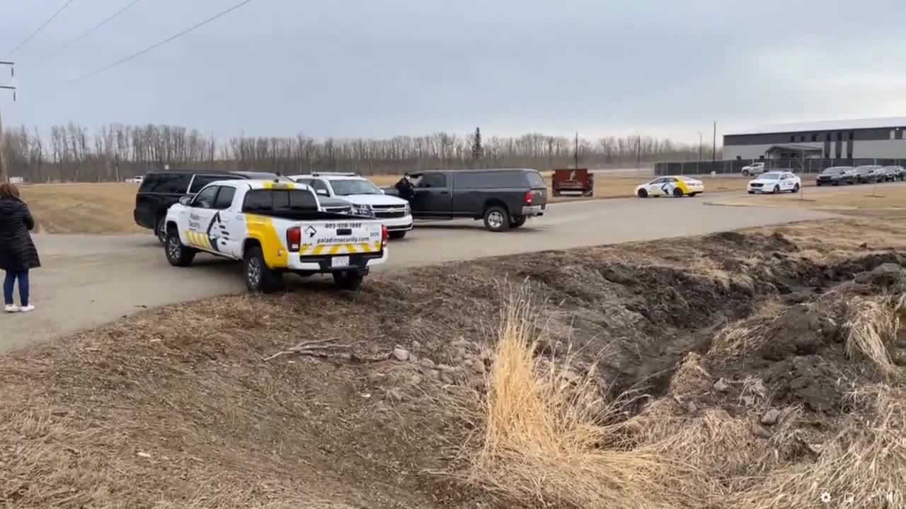 Angry Albertan RCMP AT GRACE LIFE CHURCH. FENCING OFF THE CHURCH!!!