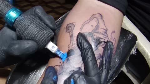 Final Fantasy Black Mage Tattoo Time Lapse