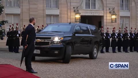 C-SPAN - French President Macron Meets with President-elect Trump