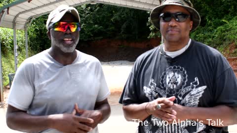 The Two Alpha's Talk - Civilians training with military gear.