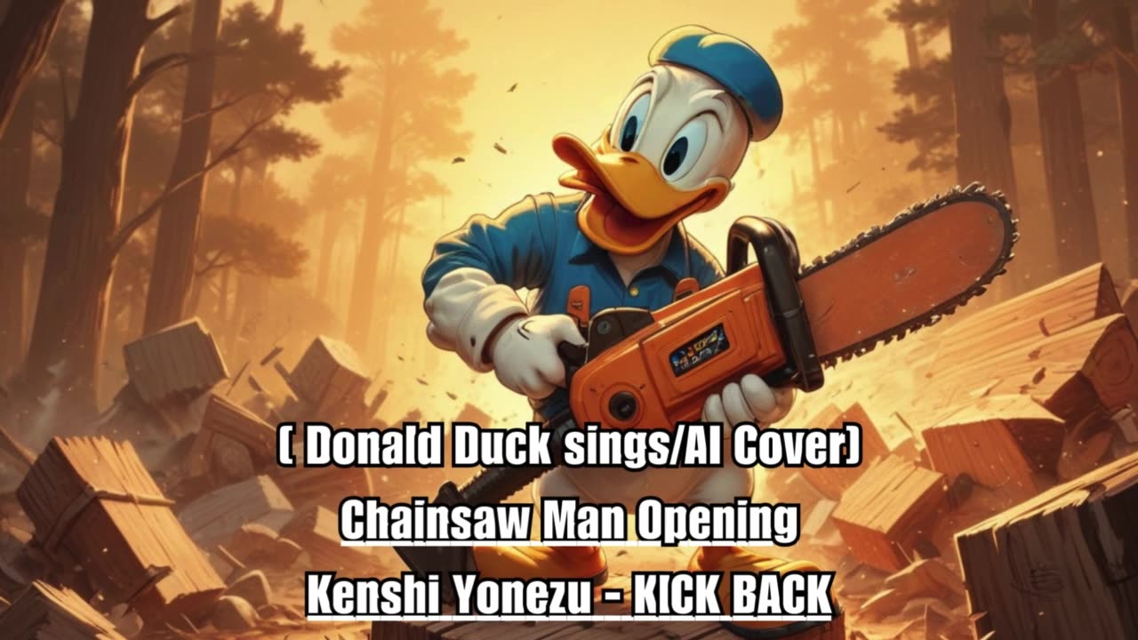 [Donald Duck sings/AI Cover] Chainsaw Man Opening Kenshi Yonezu 米津玄師 - KICK BACK