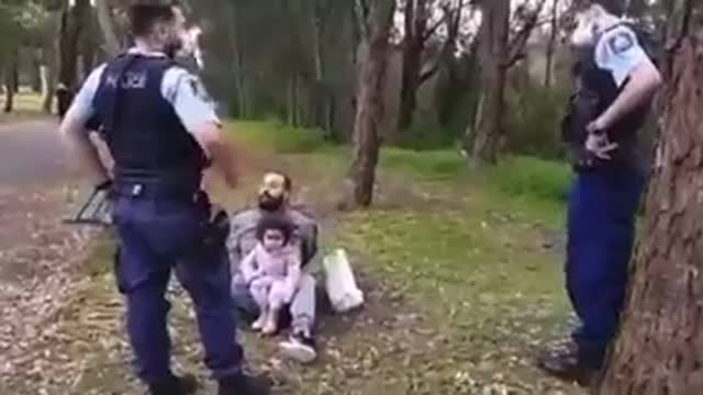 Clown World Down Under: Australian Police Arrest Maskless Dad in Front of His Little Girl