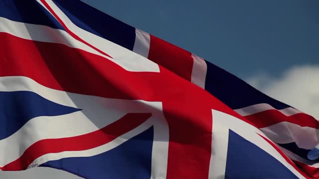 British Flag with Blue Sky