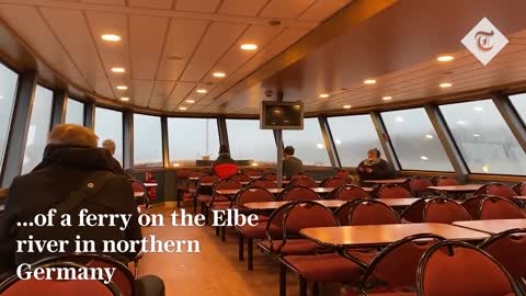 Huge wave crashes through passenger ferry windows in Germany as storms batter EuropE- NEWS OF WORLD