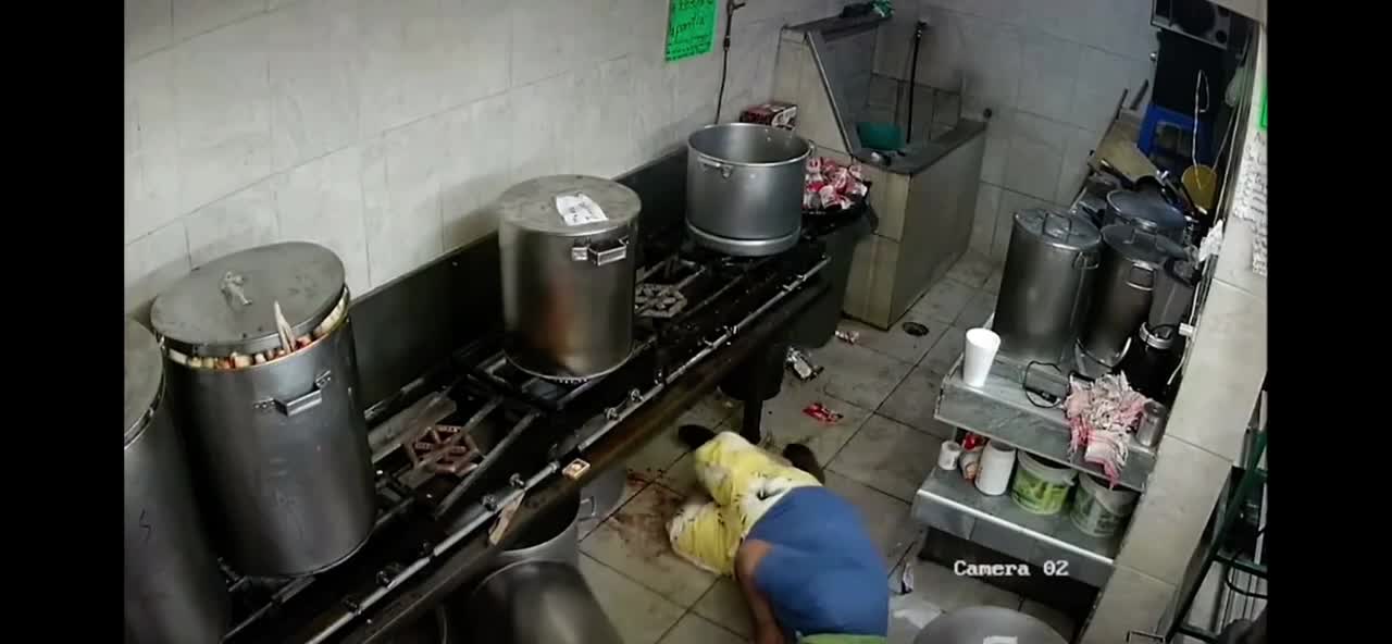 [memes] A man falling down while carrying the hot pot