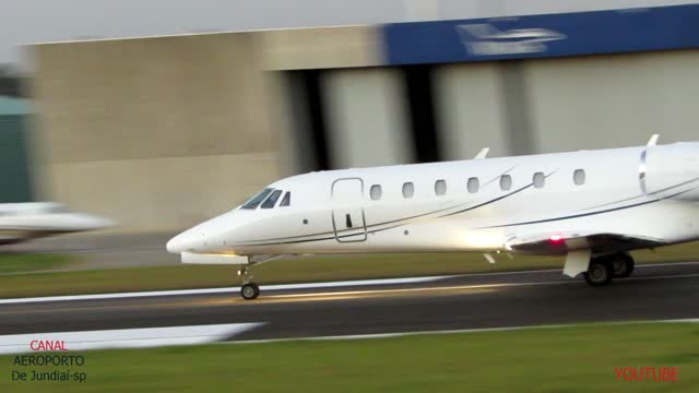 Neymar's Plane Takeoff Decolagem Avião Do Neymar Citation Sovereign C680 Jundiaí-SP