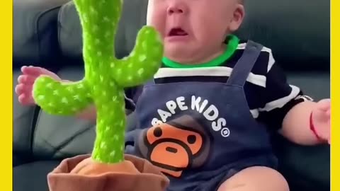 Cute baby reaction