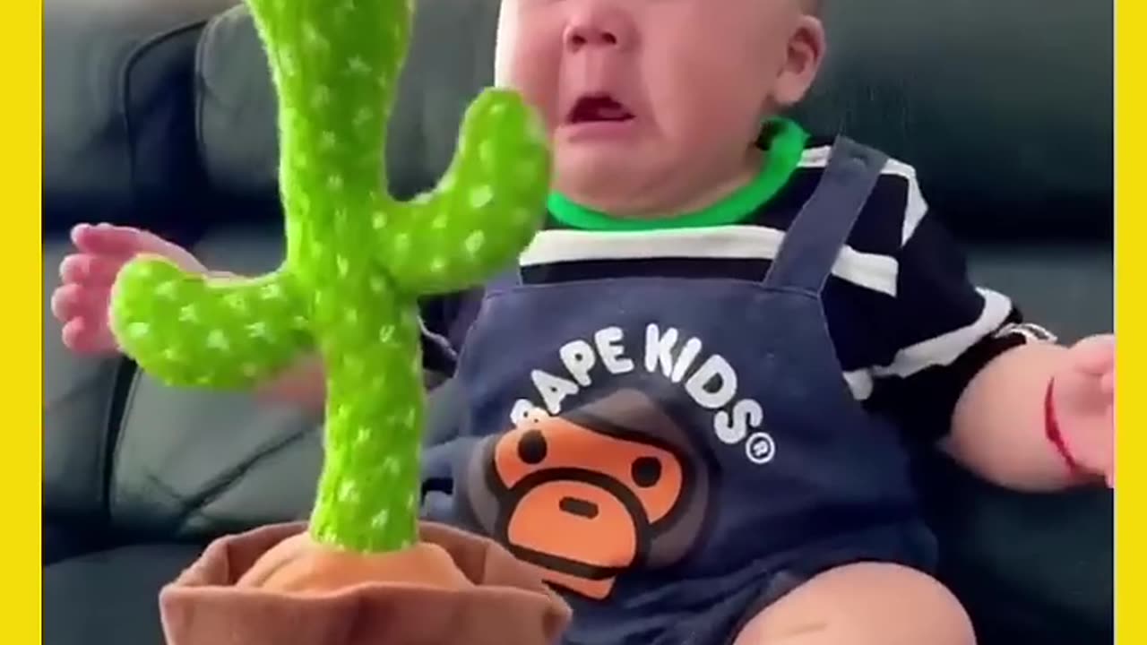 Cute baby reaction