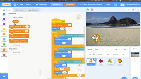 Tworzenie gry zbieranki cz. 2. Scratch dla kl. 4 Szkoły Podstawowej