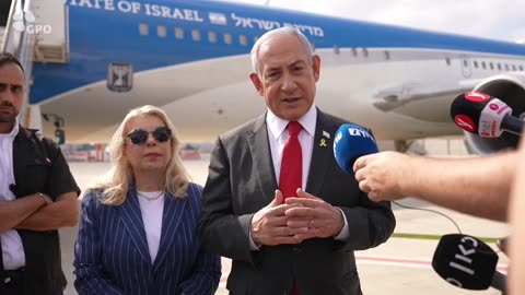 PM Netanyahu as he departs to the US