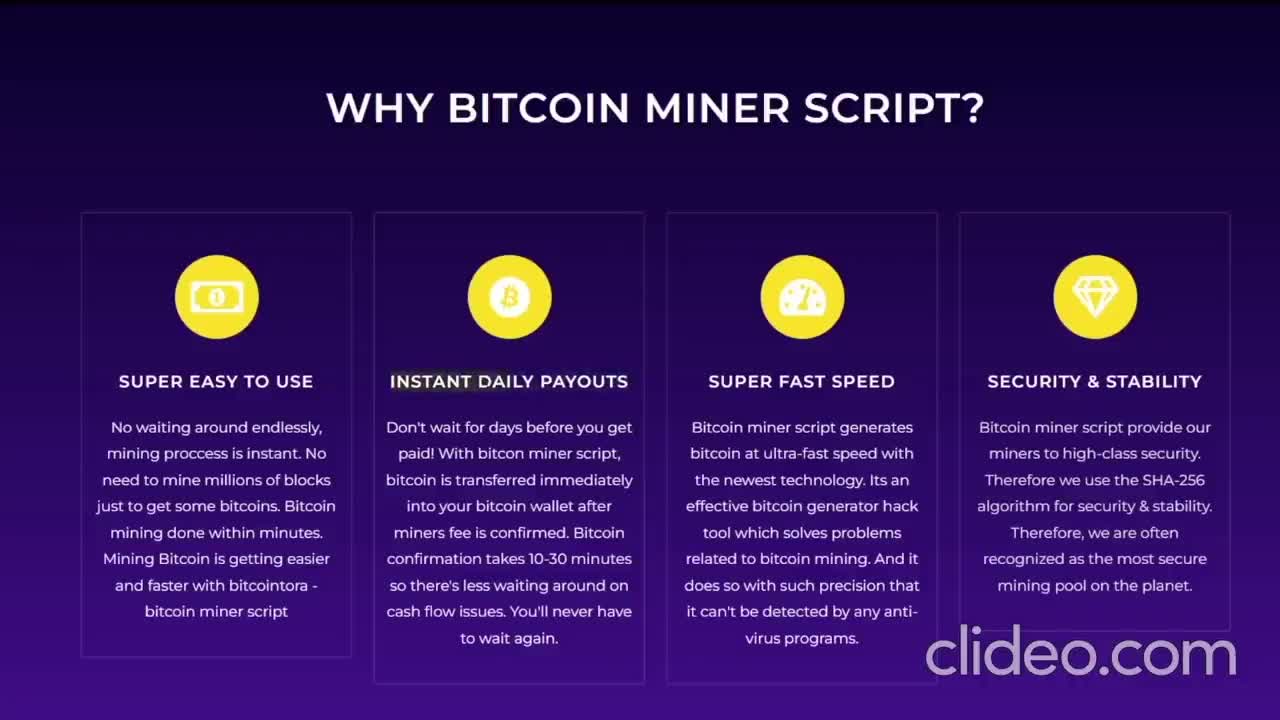 BitcoinMinerScript.com with Bitcointora Full Walkthrough