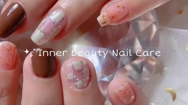 Classy combination nail art colors