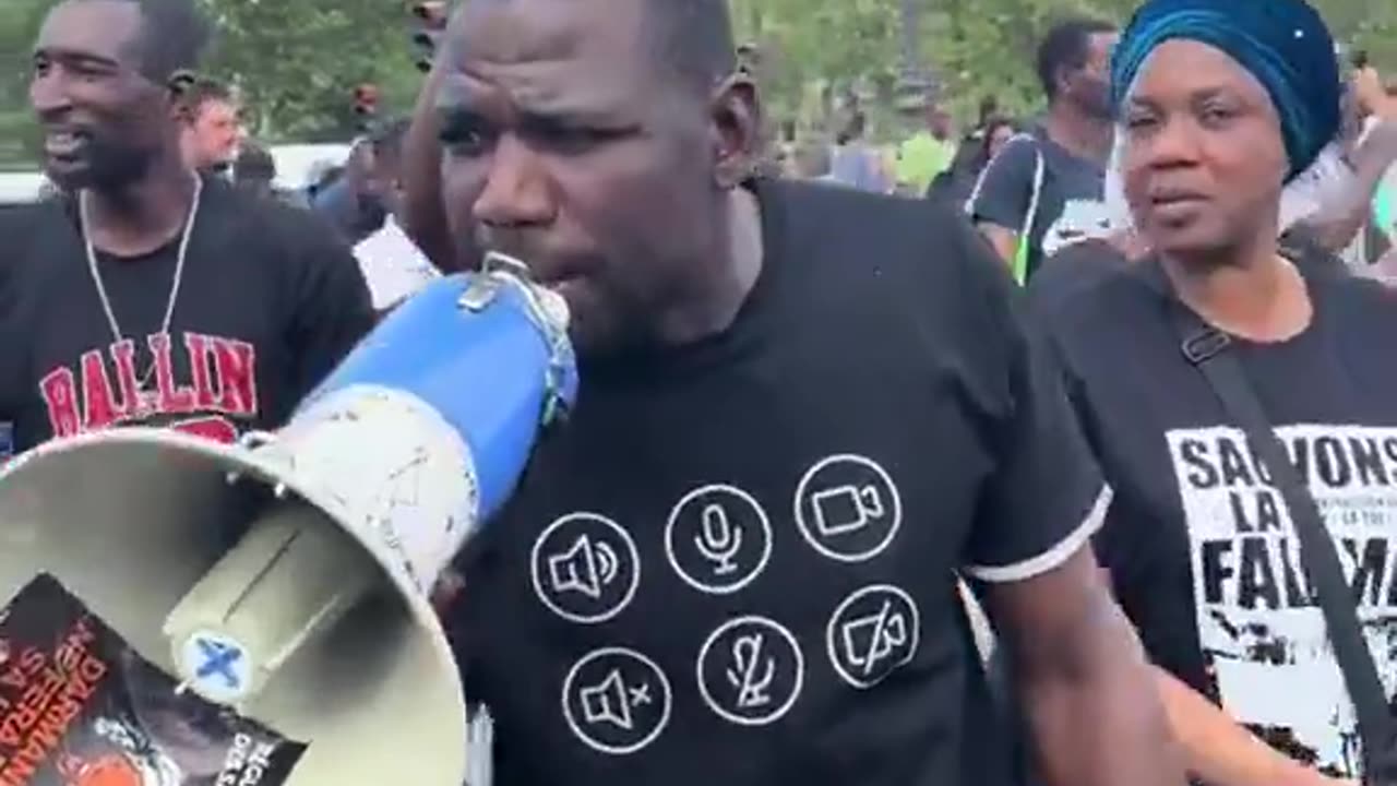 Illegal African immigrants protested against RN in Paris yesterday: