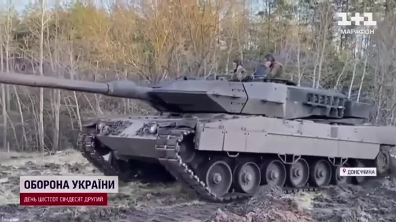 Ukrainian Leopard 2A6 hit by Russian ATGM. Electronics were damaged, but the crew survived.