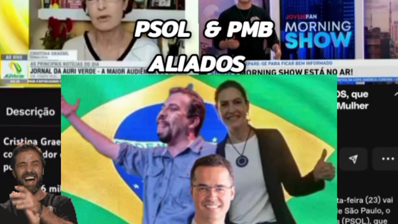 5° VIA: Cristina graeml e Guilherme Boulos unidos pela União do conservadorismo 🤣💨🐔🇨🇳