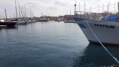 Seaport - Anchored boats view