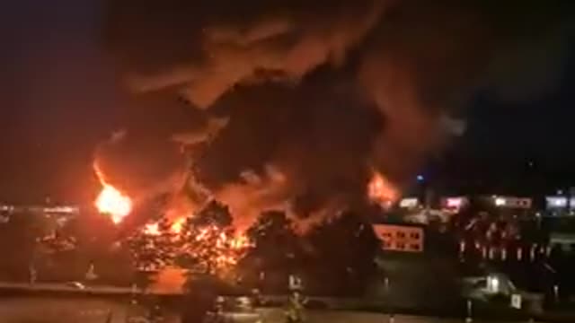 Another Bill Gates funded factory mysteriously burns down in the night in the Netherlands.