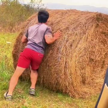 Hay bale rolling #lamborghini #urus #haybale #homelessinalamborghini