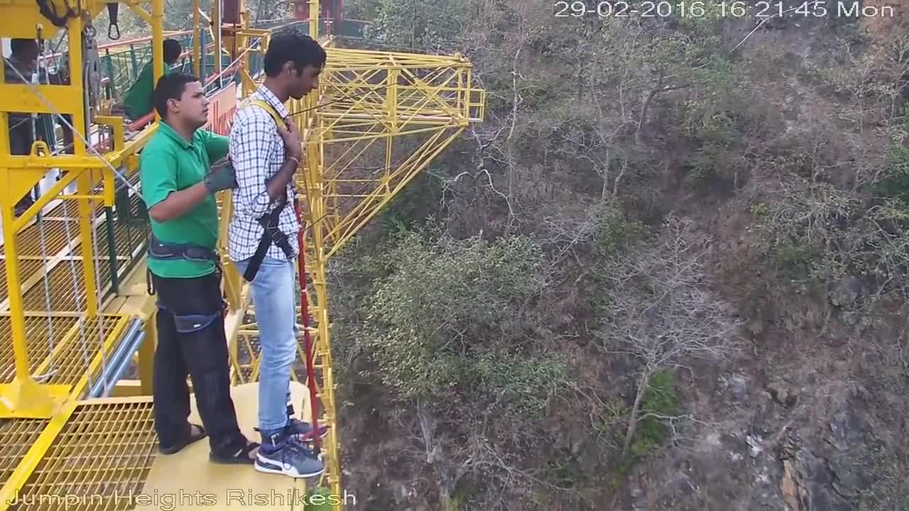 Funny Bungee Jump in Rishikesh