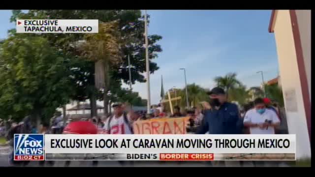 MASSIVE ILLEGAL CARAVAN Marches Through Mexico with "Joe Biden Is for All" Sign on Way to US